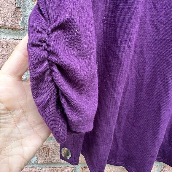 Purple Women's Tunic Top - Picture 5 of 10